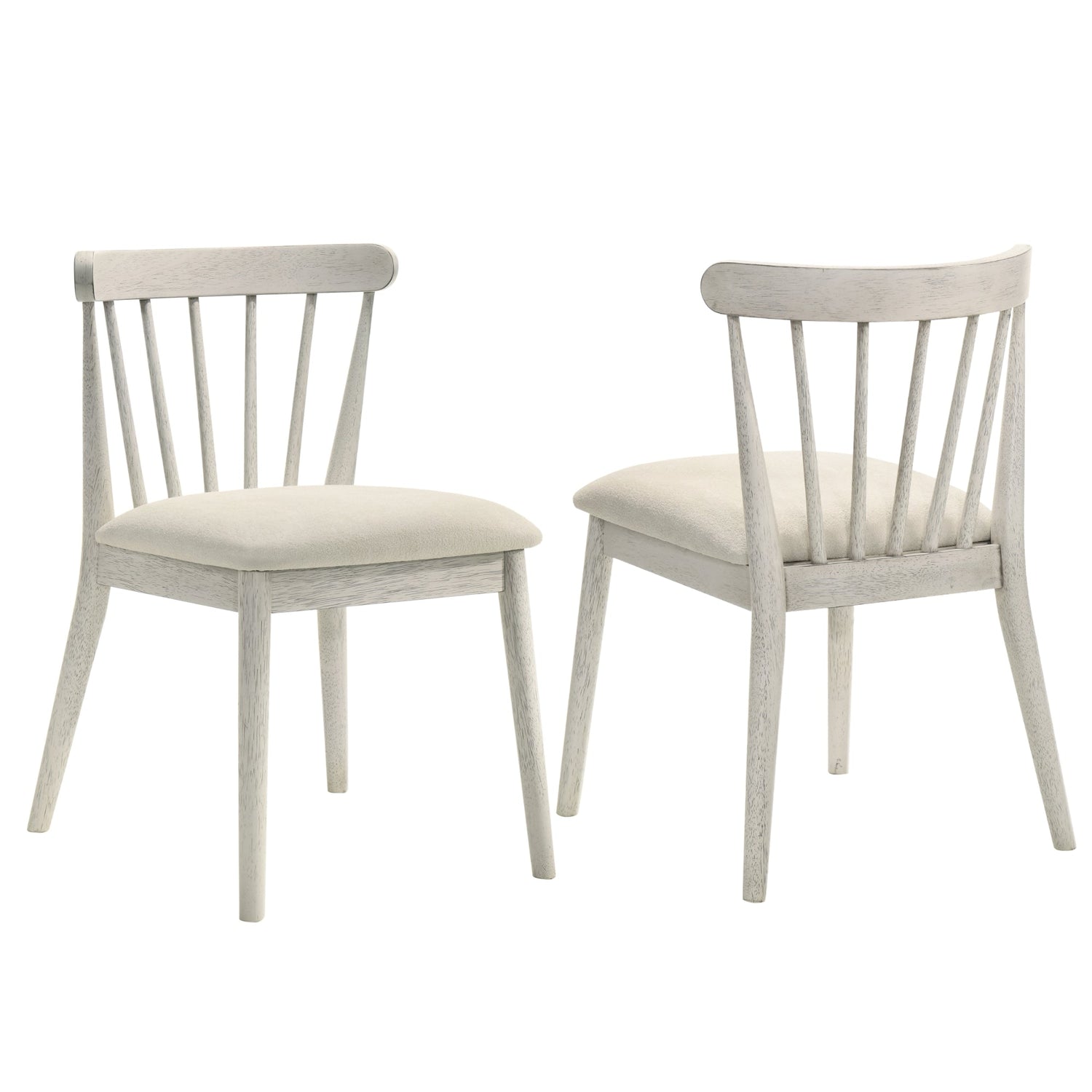 Modern Spindle Back Dining Chairs, Set of 2