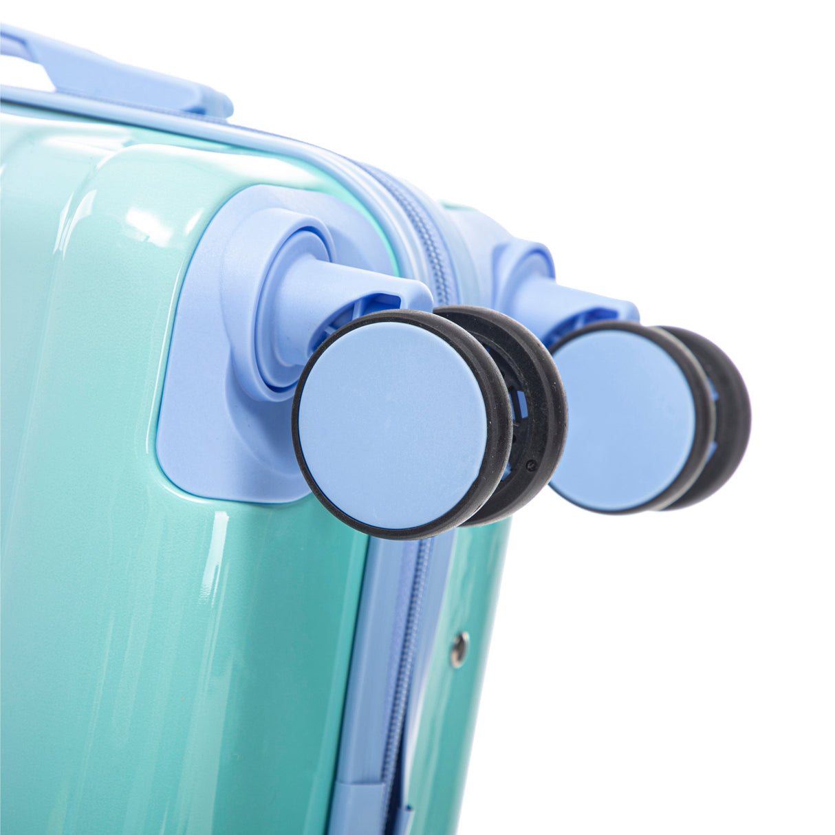 14'/20' 2-Piece PC Spinner Wheel Luggage Set in Gradient Blue and Yellow