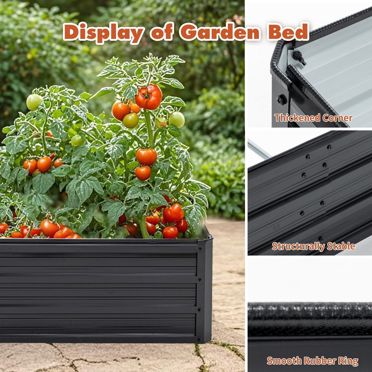 Galvanized Raised Garden Beds Outdoor 8×4×1 Ft Planter