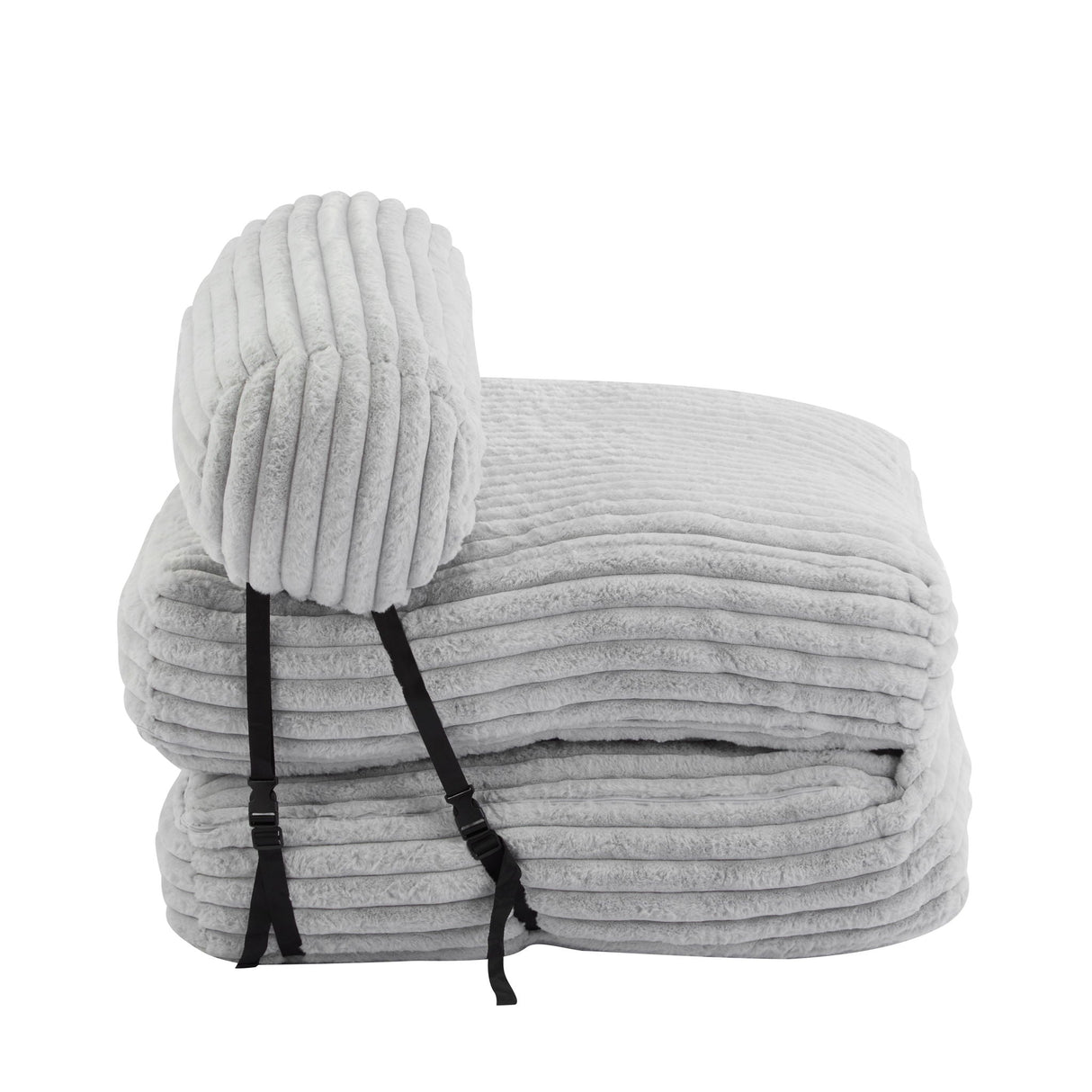Latina - Indoor Foldbable Bean Bag Lounge Chair - Light Gray