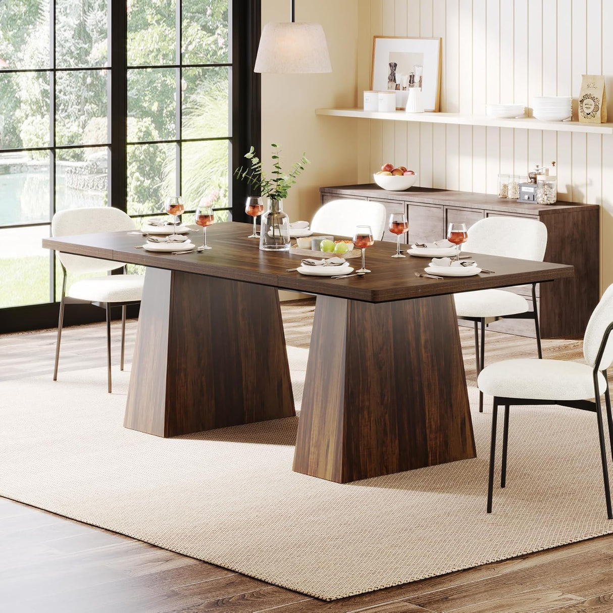 Executive Desk, Workstation With Double Pedestal For Home Office