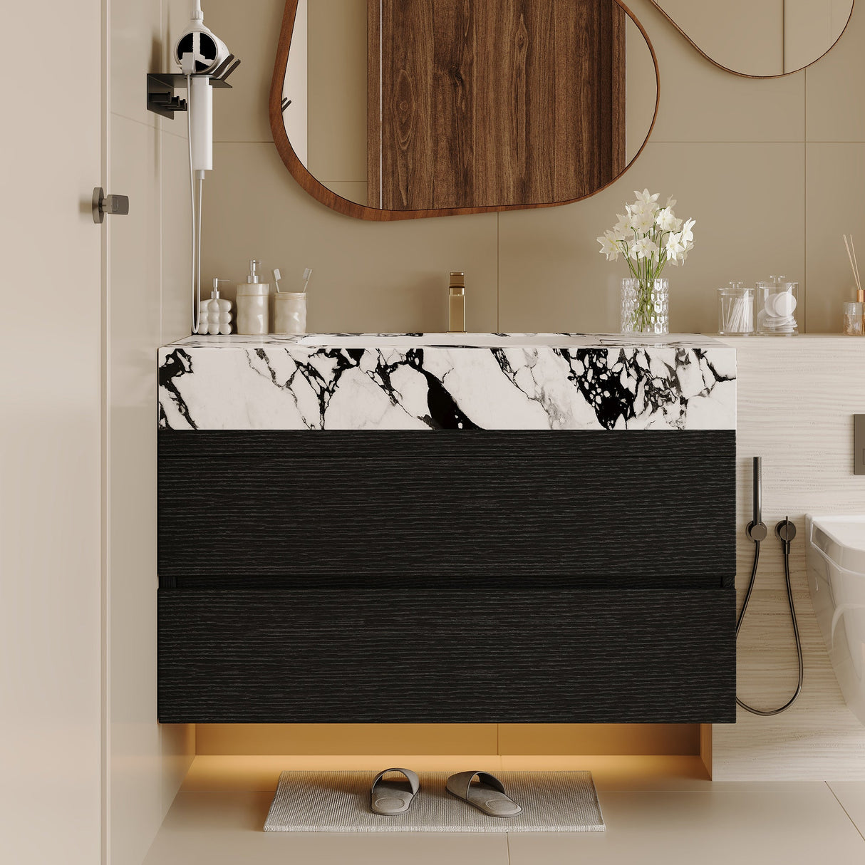 29.9" Modern Floating Bathroom Vanity