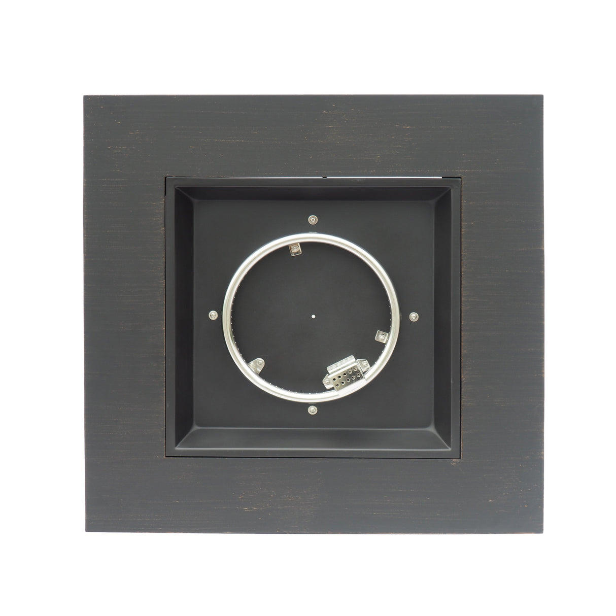 33" Outdoor Iron Square Propane Fire Pit - Brushed Brown