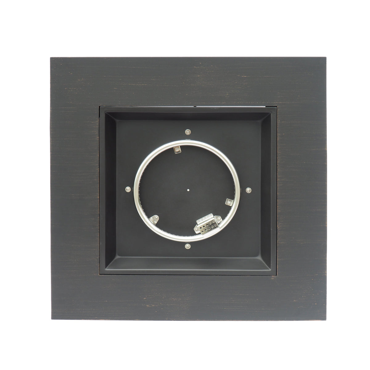 Outdoor Iron Square Propane Fire Pit with 50,000 BTU - Brushed Brown