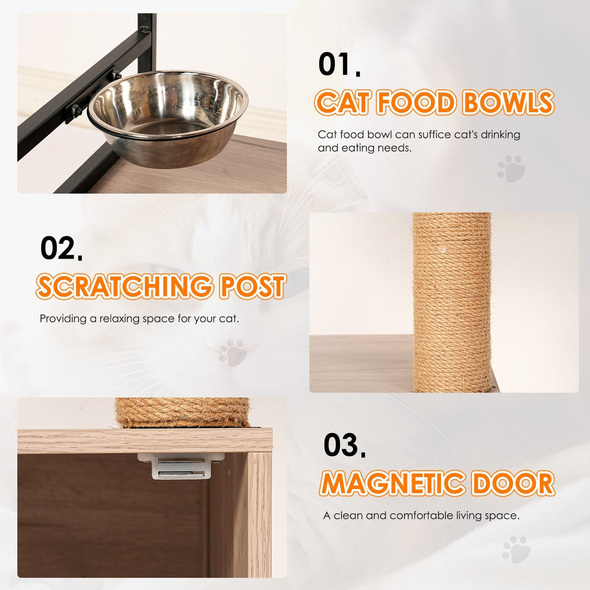 Cat Tree with Litter Box Enclosure and Large Hammock