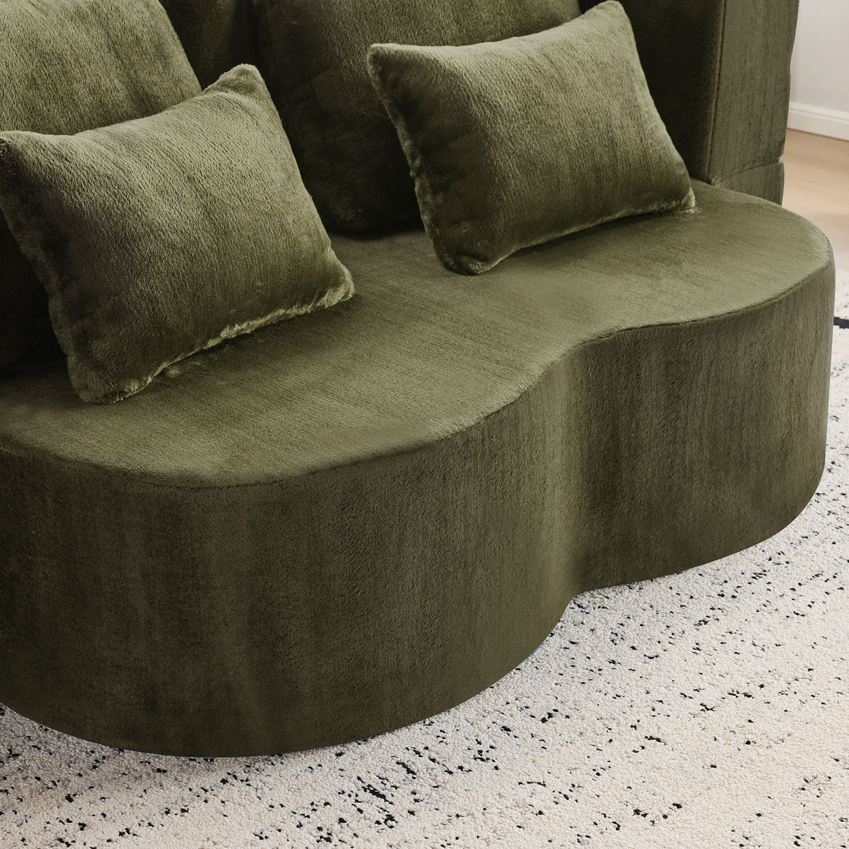 Queen Size Foldable Sofa Bed Chenille Futon Sofa Couch