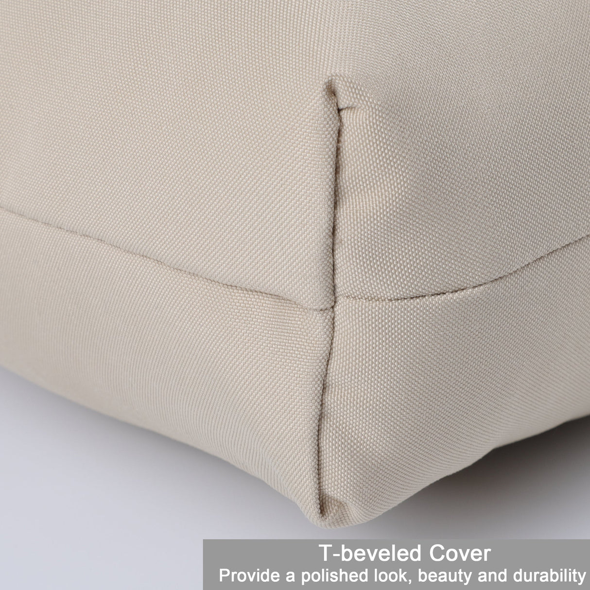 2-Piece High Back Patio Chair Cushion Set - Beige