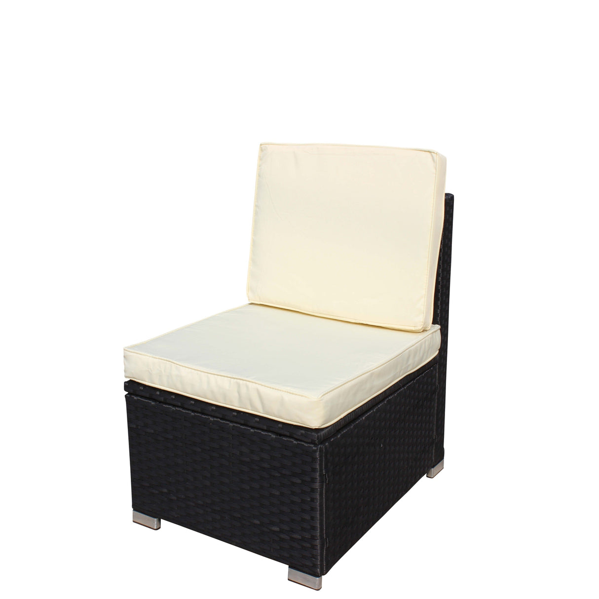 Outdoor 5-Piece PE Rattan Wicker Patio Sofa Set with Coffee Table