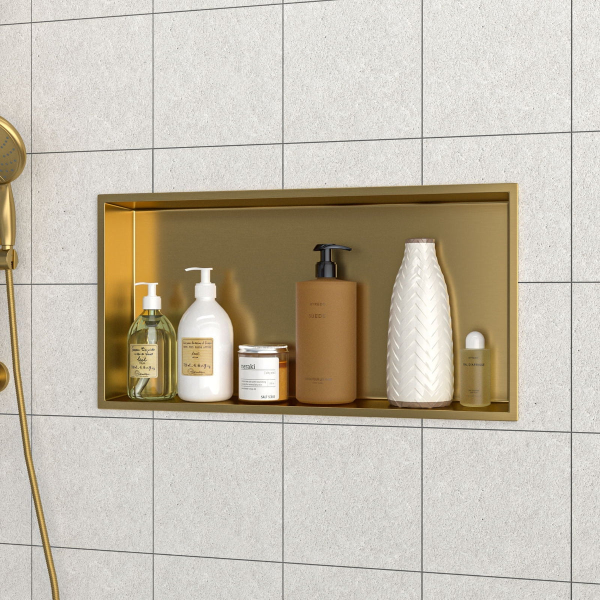 Stainless Steel Shower Niche With Seamless Design For Bathroom Storage