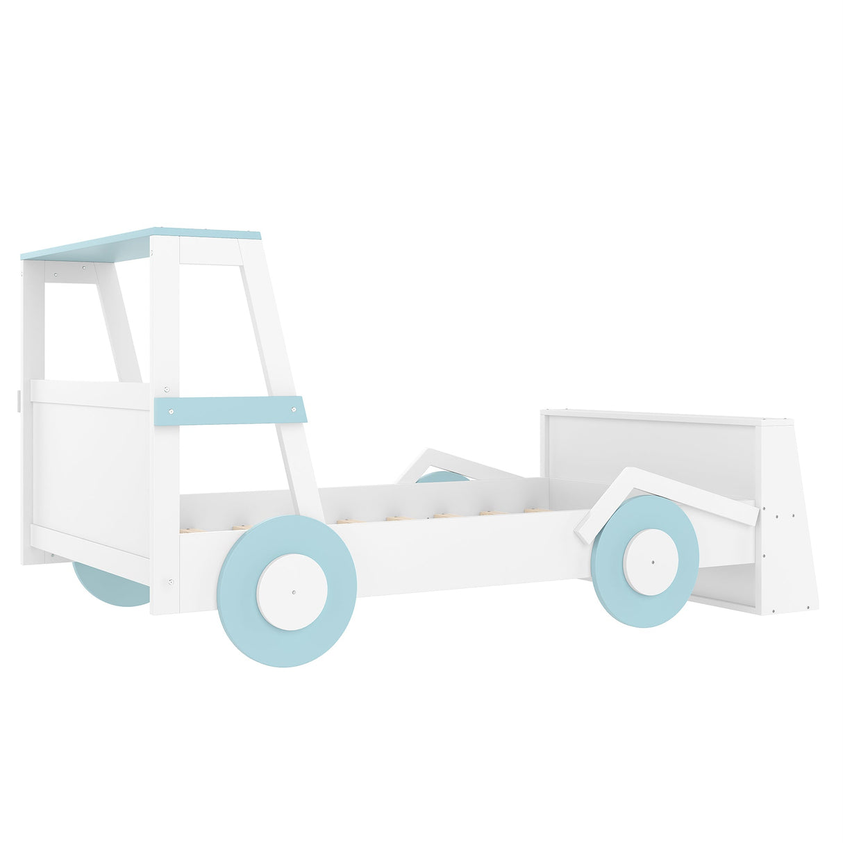 Twin Size Car Bed with Storage Shelves
