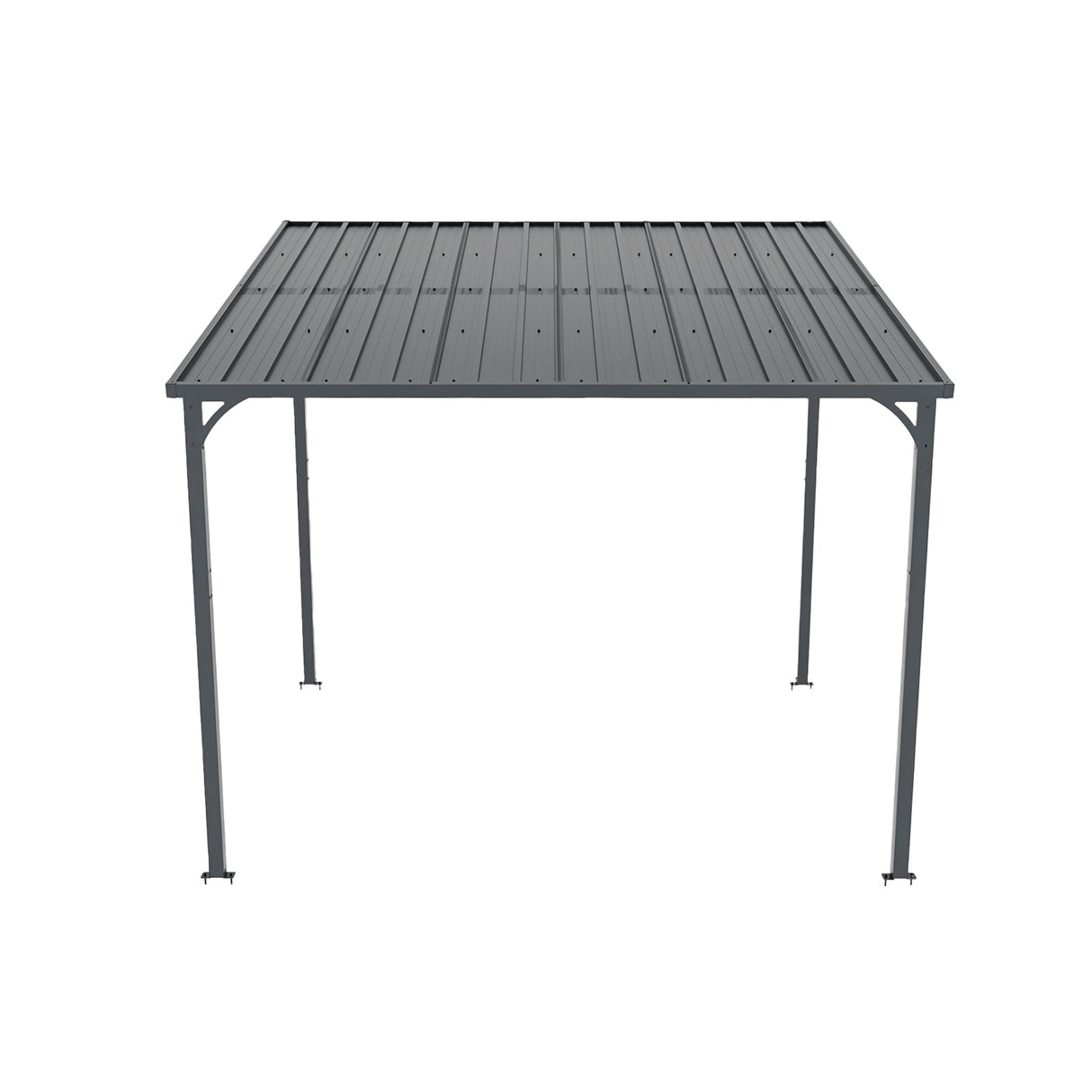 Outdoor Pergola 8' x 10' Metal Inclined Roof