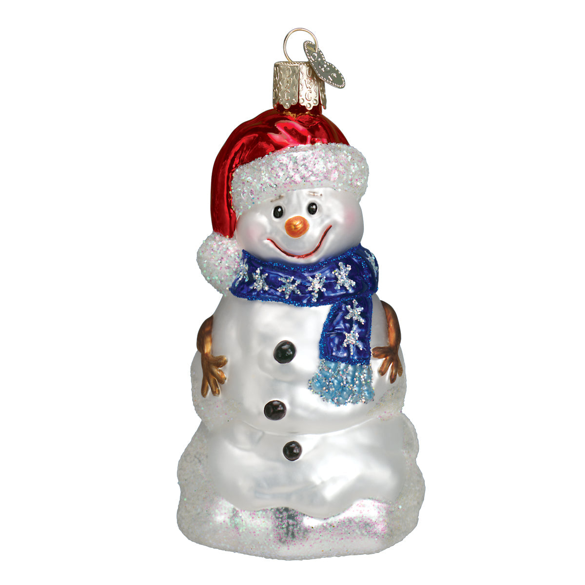 Happy Snowman Ornament 4.25x2x2 by Old World Christmas