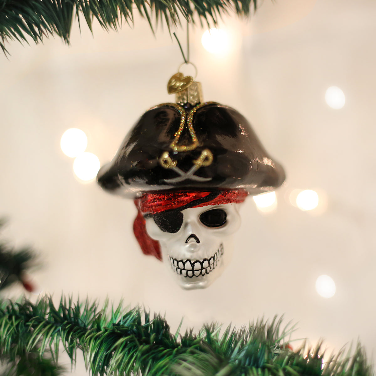 Jolly Roger Ornament 3.5 x 3.5 x 3 Inches