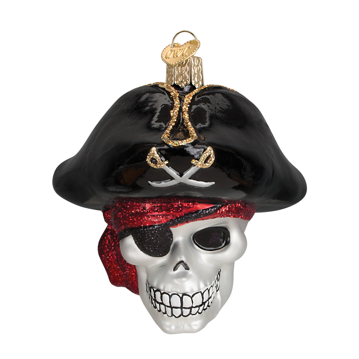 Jolly Roger Ornament 3.5 x 3.5 x 3 Inches