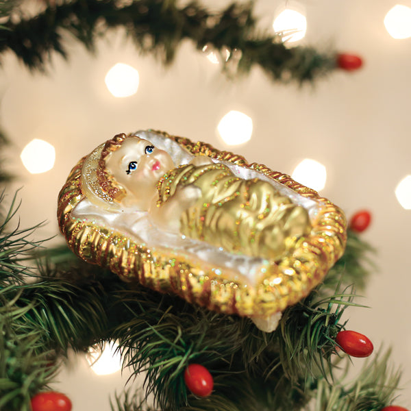 Baby-Jesus-In-Manger-Ornament-Christmas-Ornaments