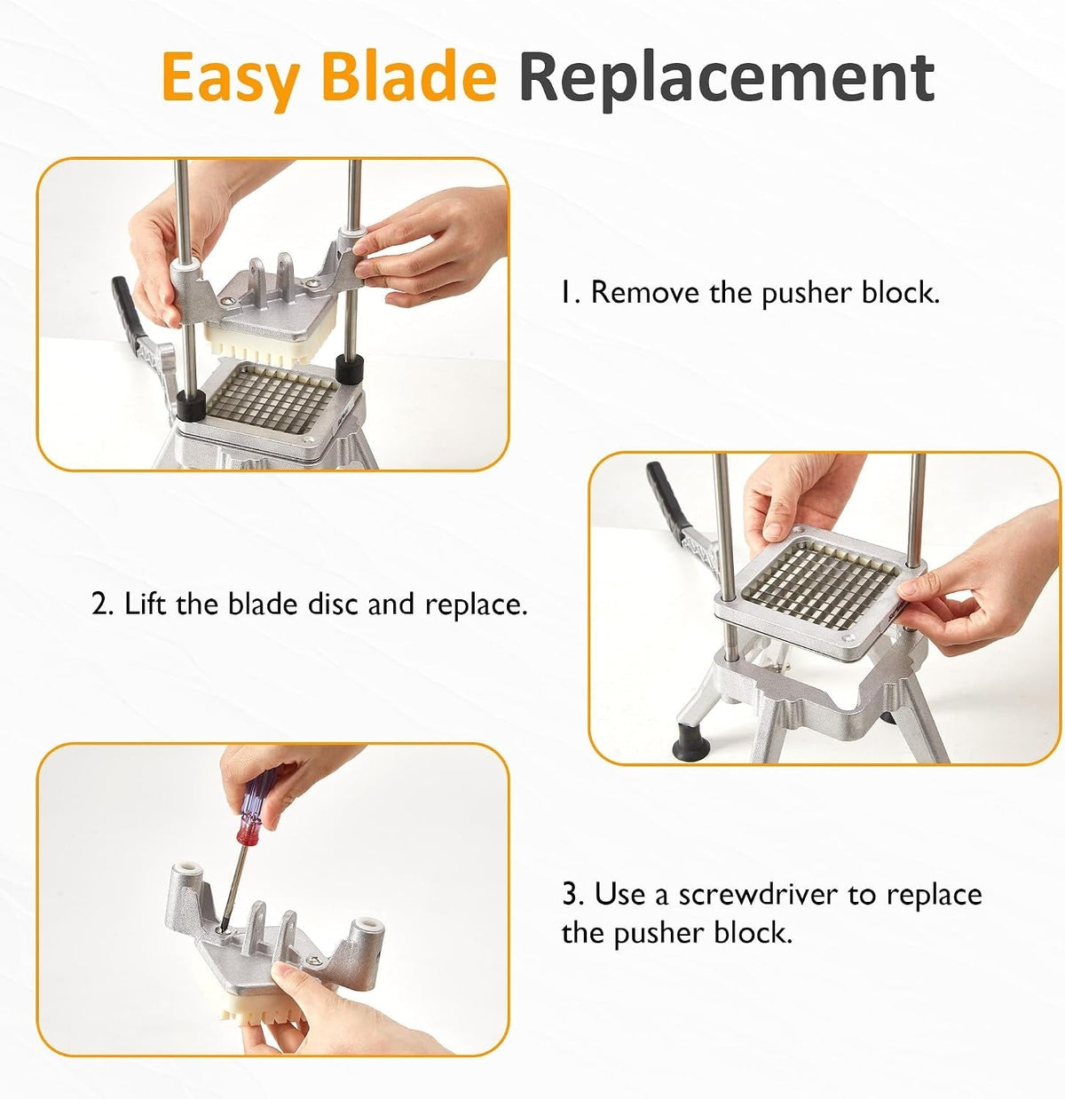 Commercial French Fry Cutter with Replaceable Blades