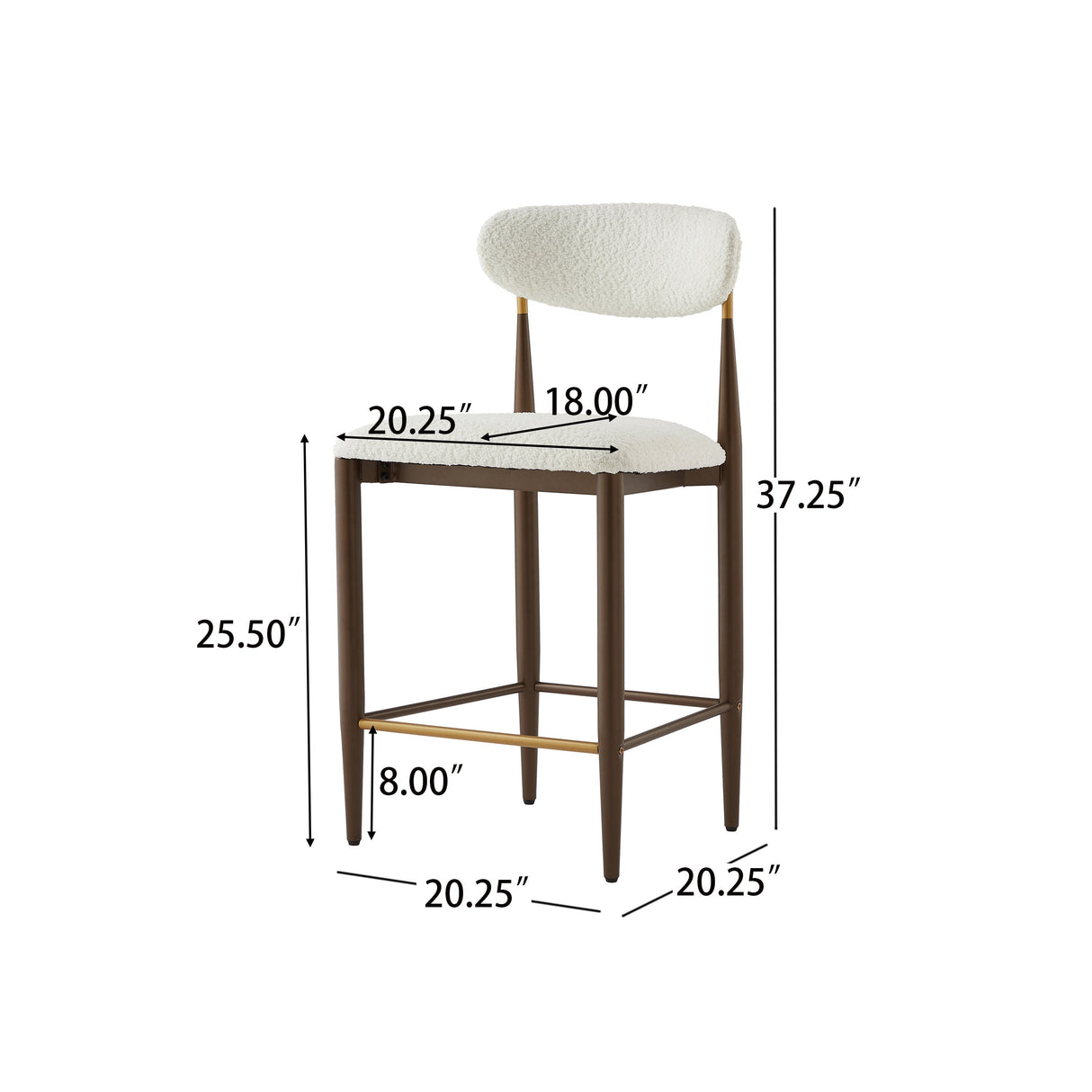 Armless Counter Stool - Set of 2