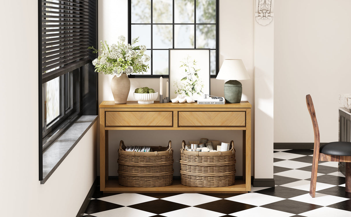 55' Console Table Natural