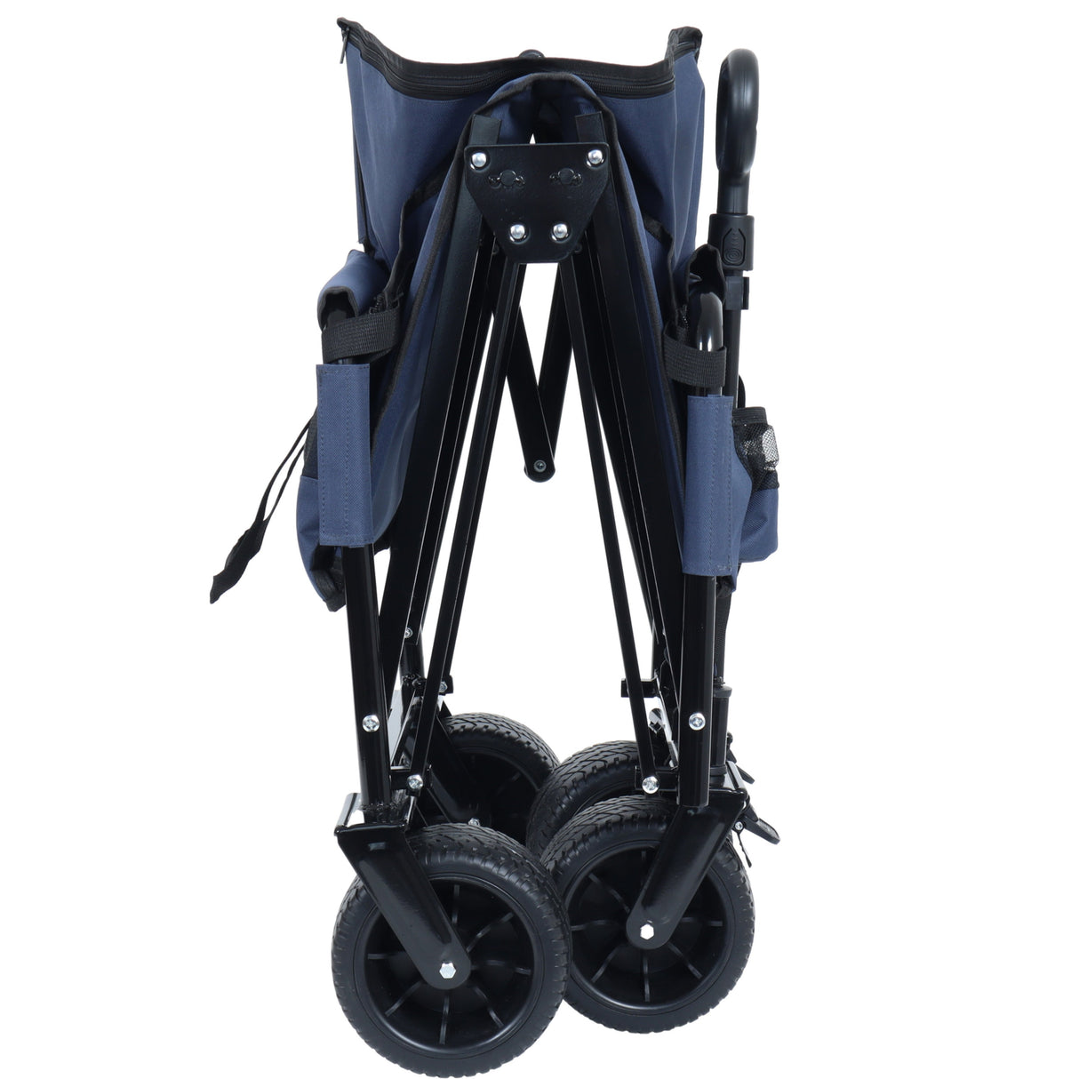 3-in-1 Convertible Folding Wagon Cart with Bench Seat & Storage