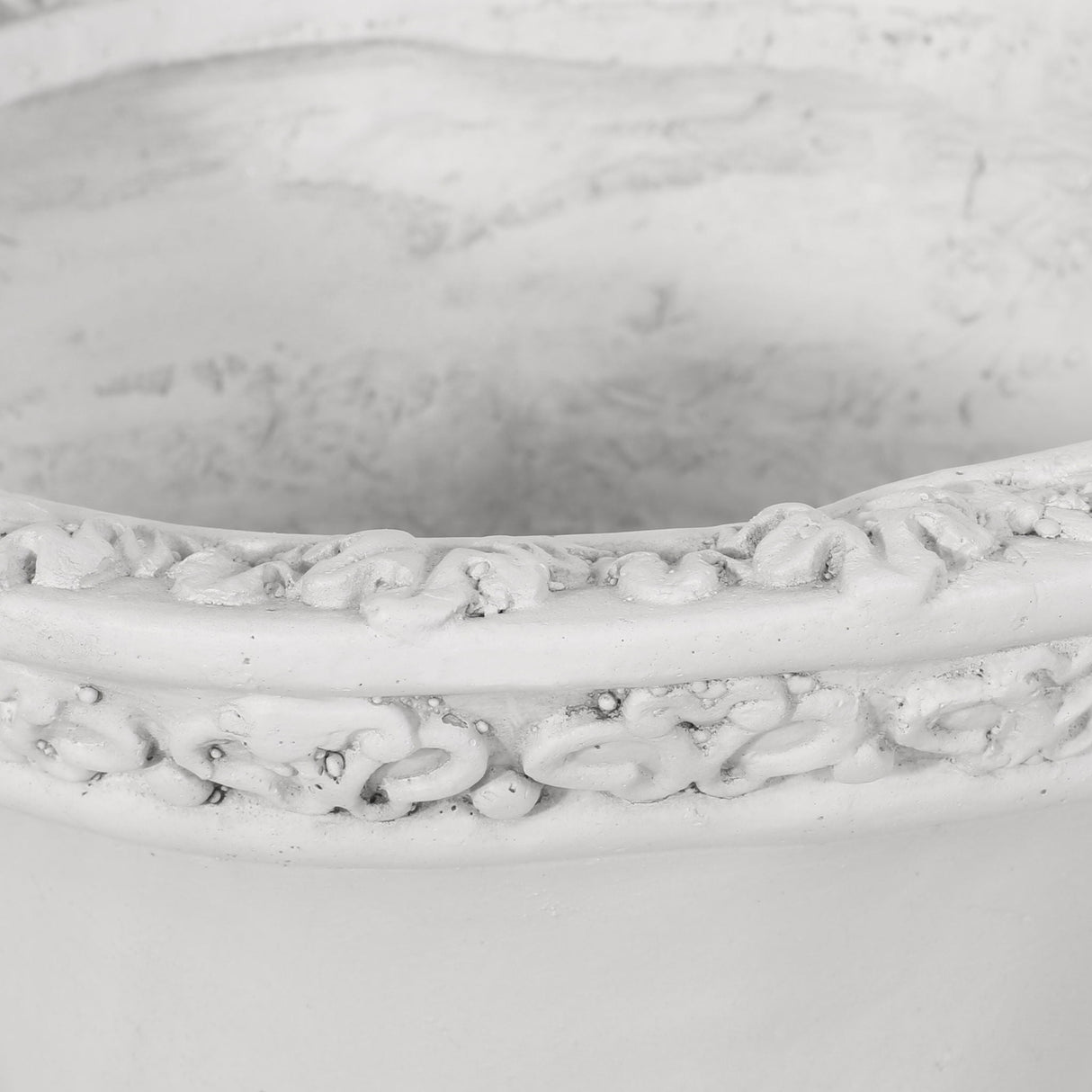 Roman Style Garden Urn Planter - Antique White