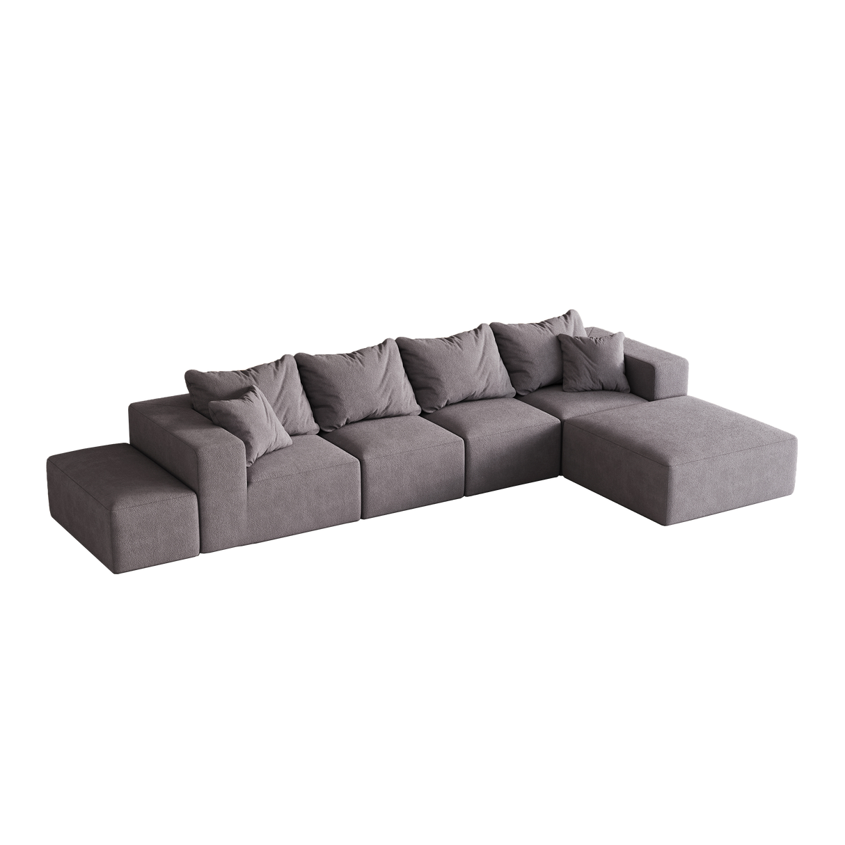 Modern Upholstered Sectional Boneless Couch Set