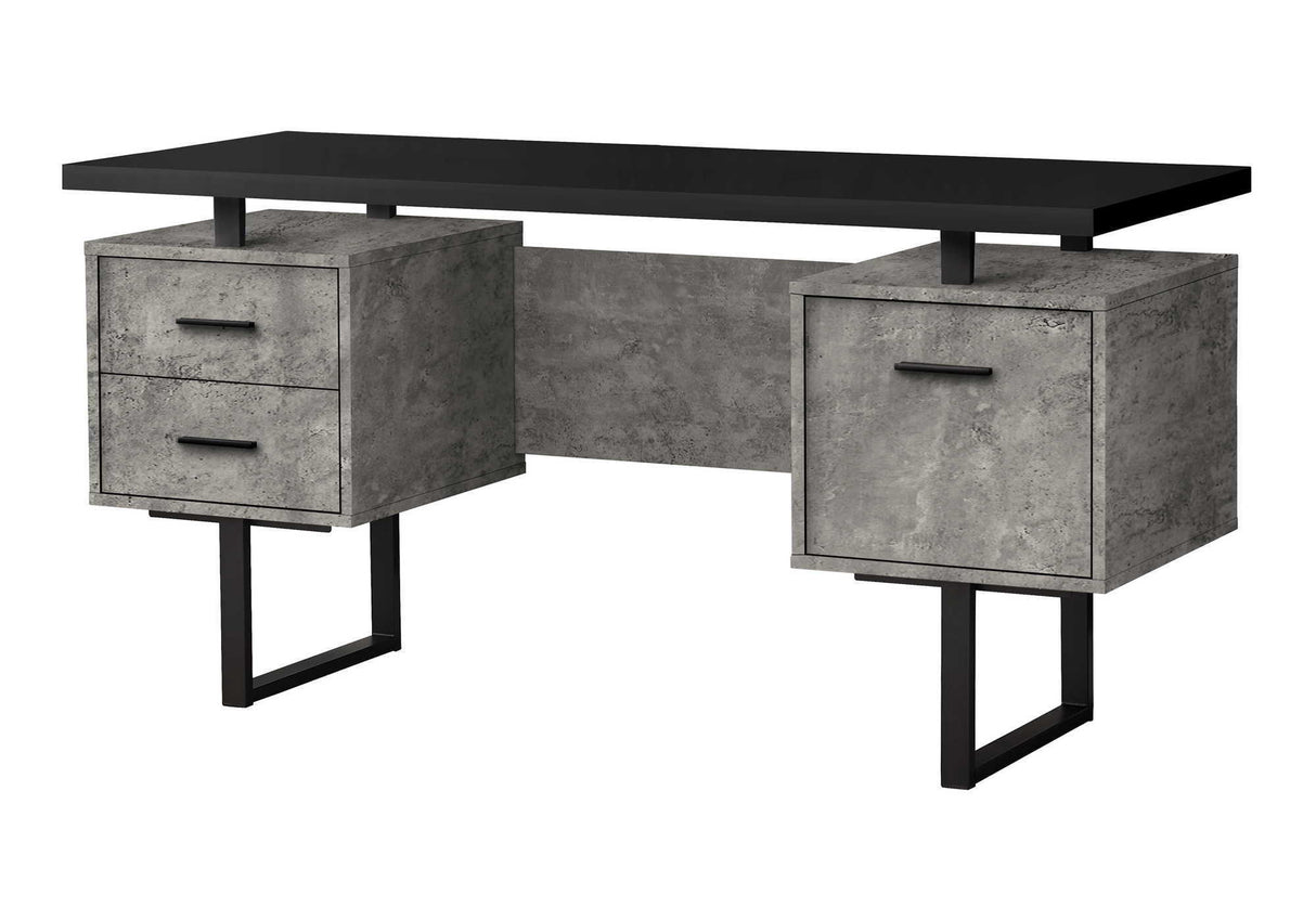 Computer Desk For Home Office, Laptop, Left, Right Set-Up, Storage Drawers, Contemporary & Modern