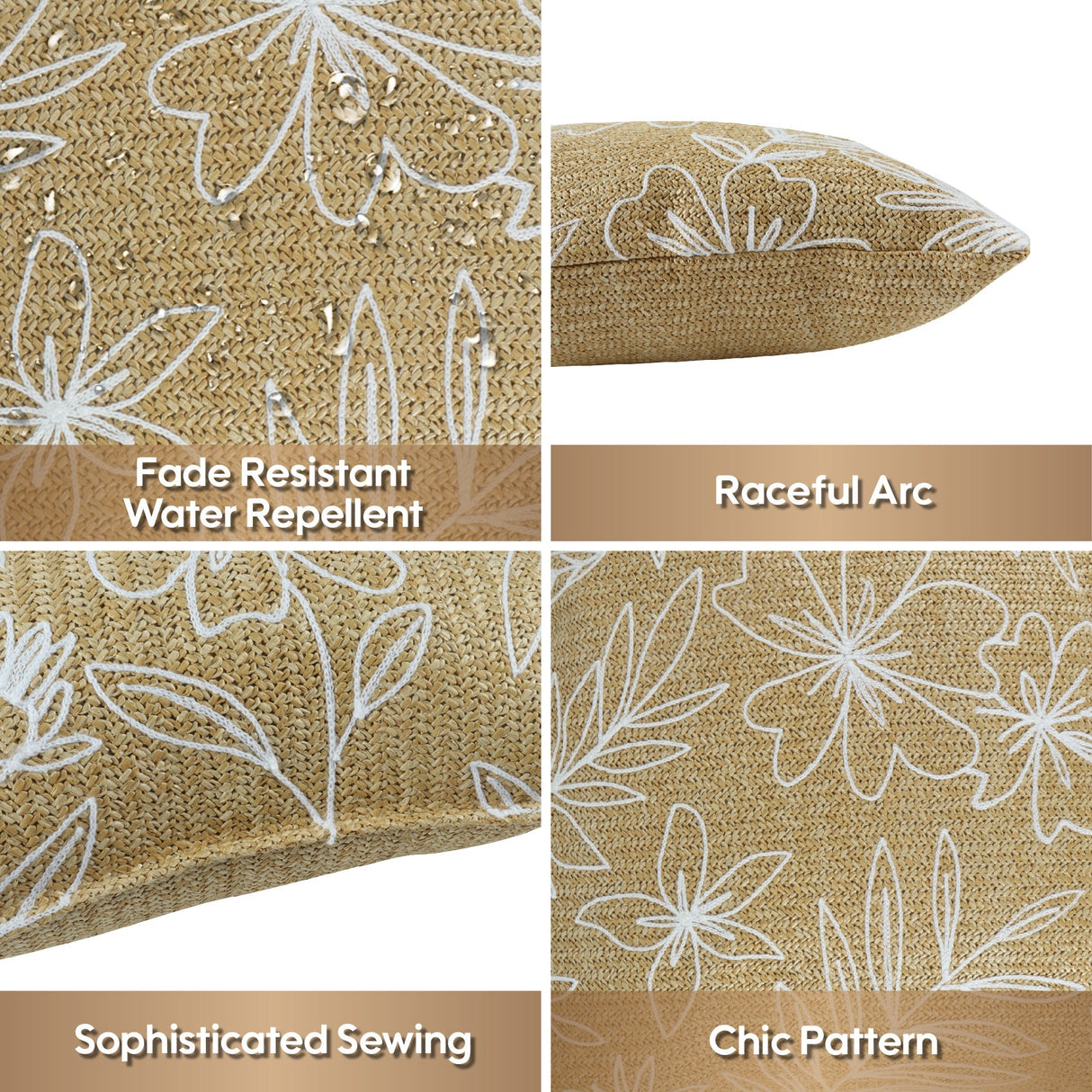 Outdoor/Indoor Decorative Throw Pillows with Inserts - Set of 2