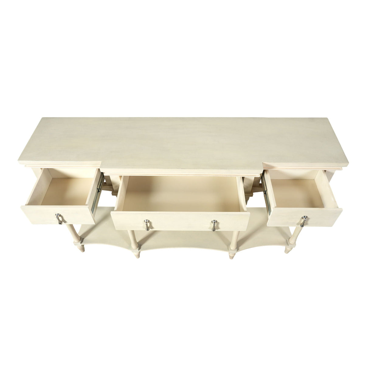 Retro Console Table With 3 Soft Close Drawers