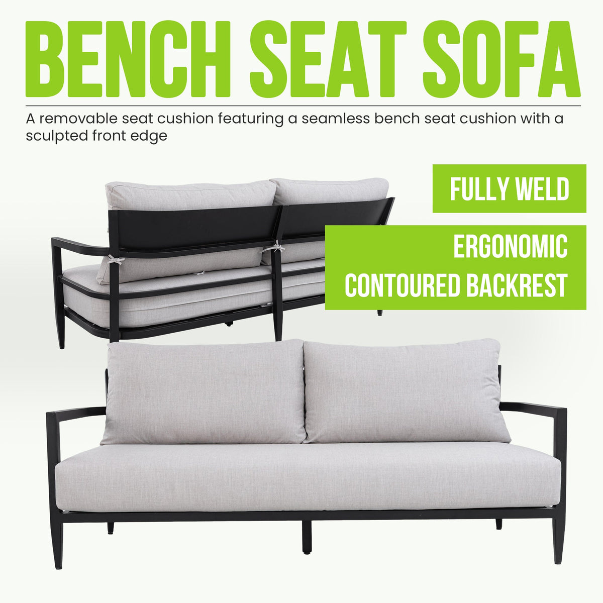 6PC Outdoor Conversation Set with Swivel Club Chairs