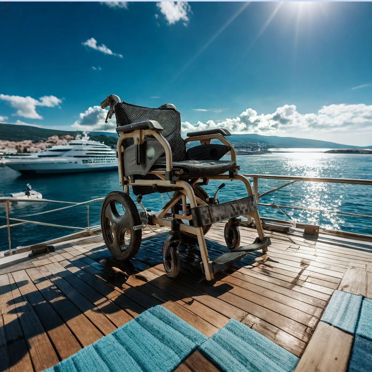 Lightweight Foldable Transport Wheelchair for Adults