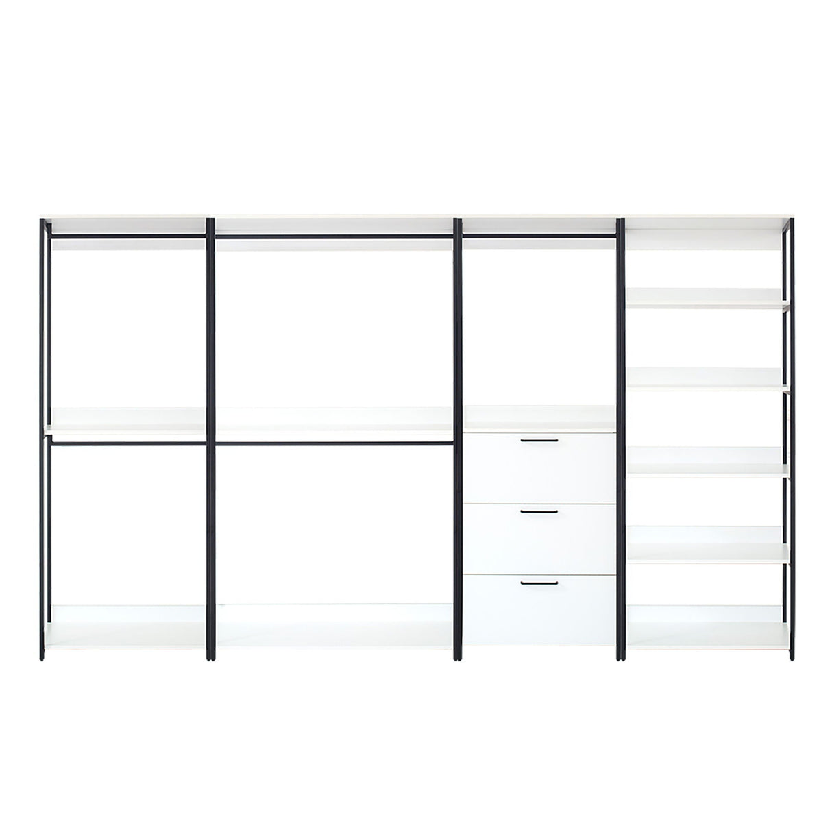 Fiona - Freestanding 4 Tower Walk-In Closet System - White