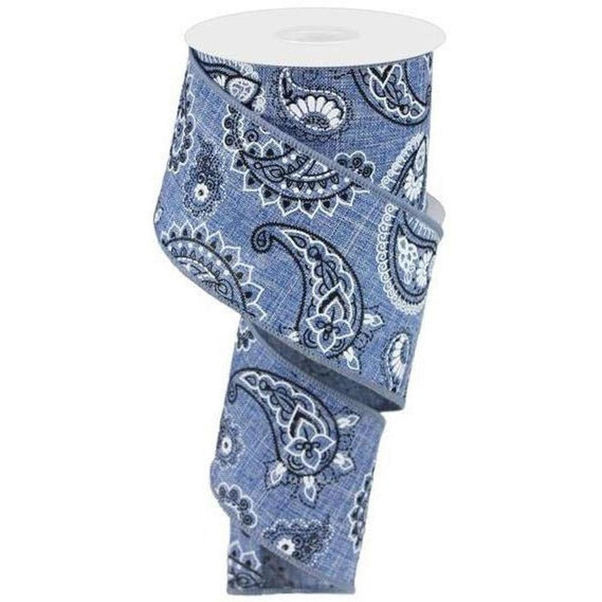 2.5" Bandana Ribbon: Denim Blue (10 Yards)