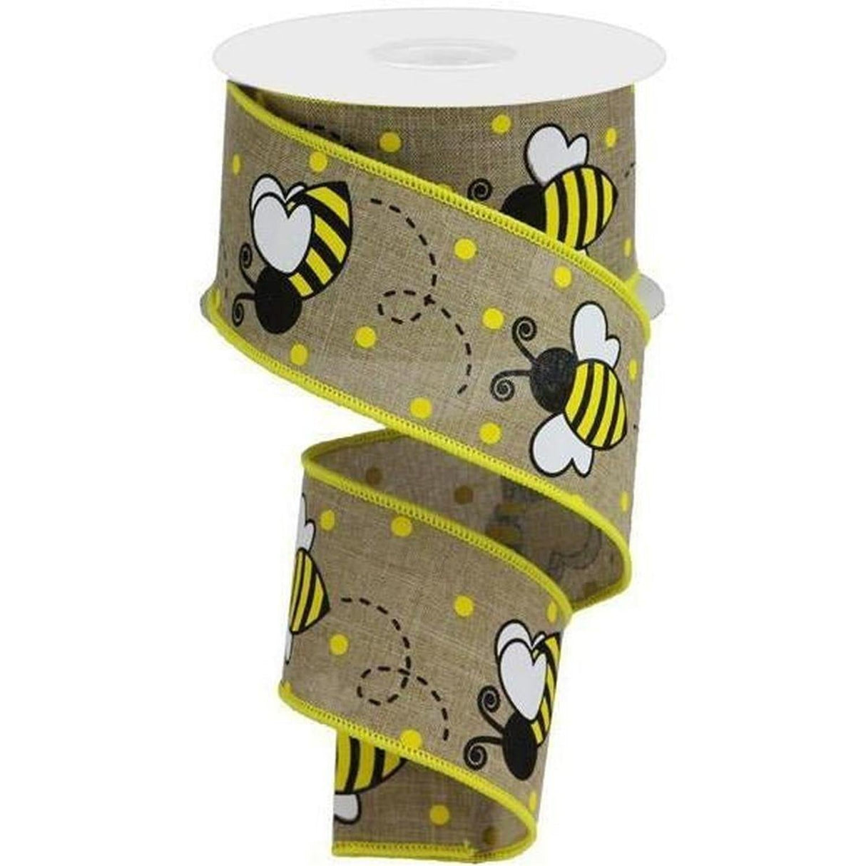 2.5" Bumblebee Royal Ribbon: Light Beige (10 Yards)