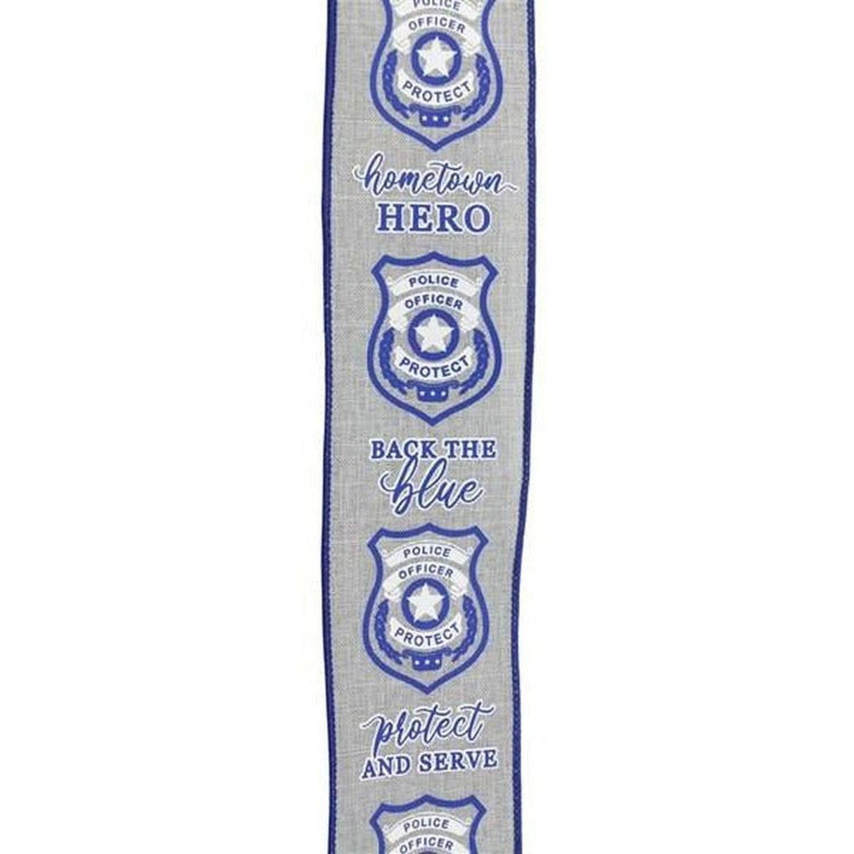 2.5" Police Badge Ribbon: Grey (10 Yards)