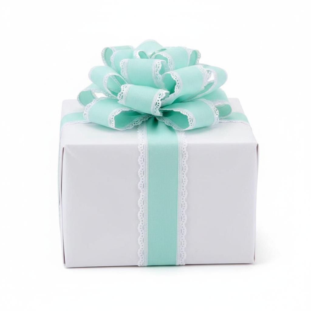 2.5" Scalloped Edge Ribbon: Mint Green (10 Yard)