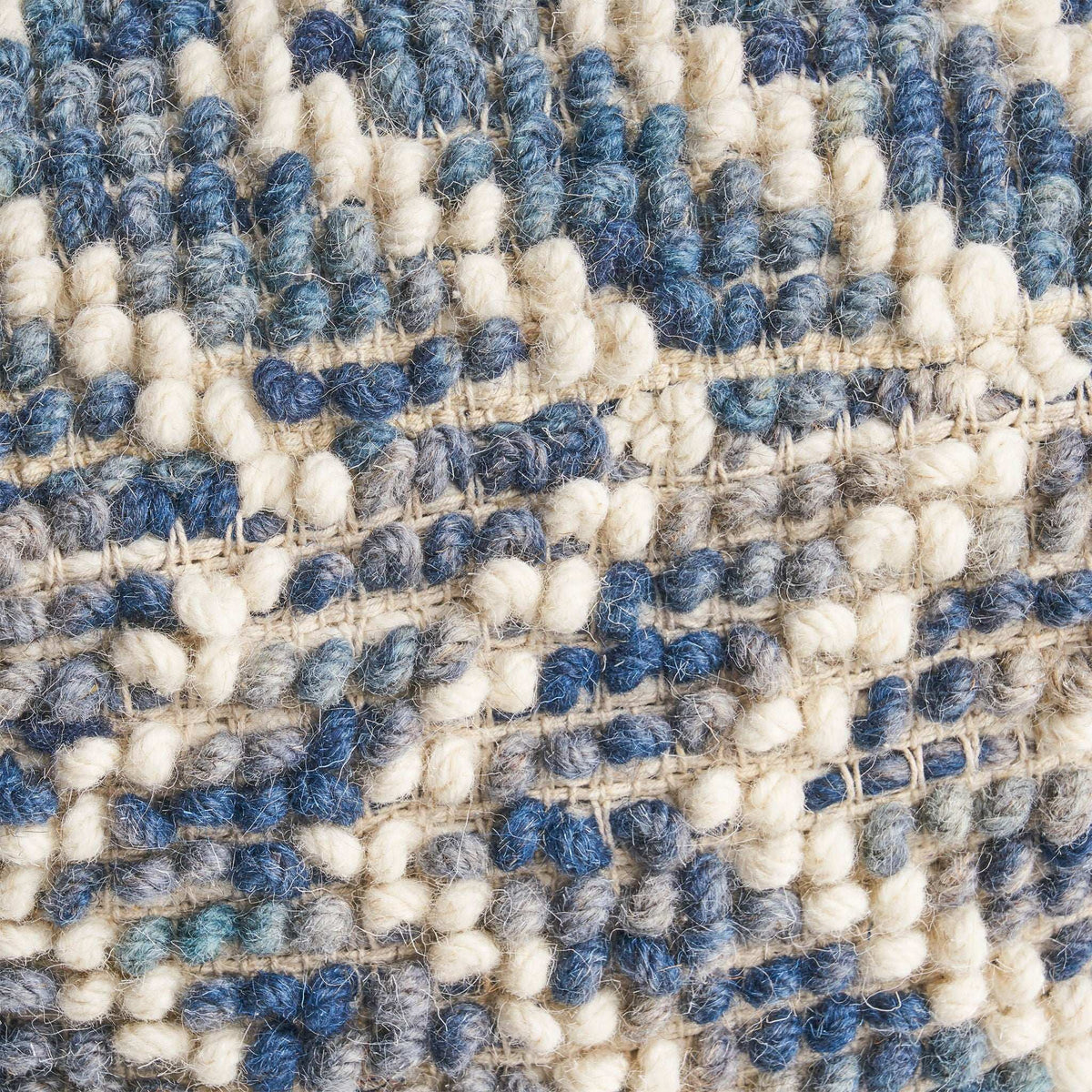 Alina Wool and Cotton Pouf with Polystyrene Filling - Natural