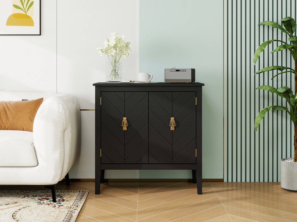 Vintage Style 2-Door Wooden Sideboard