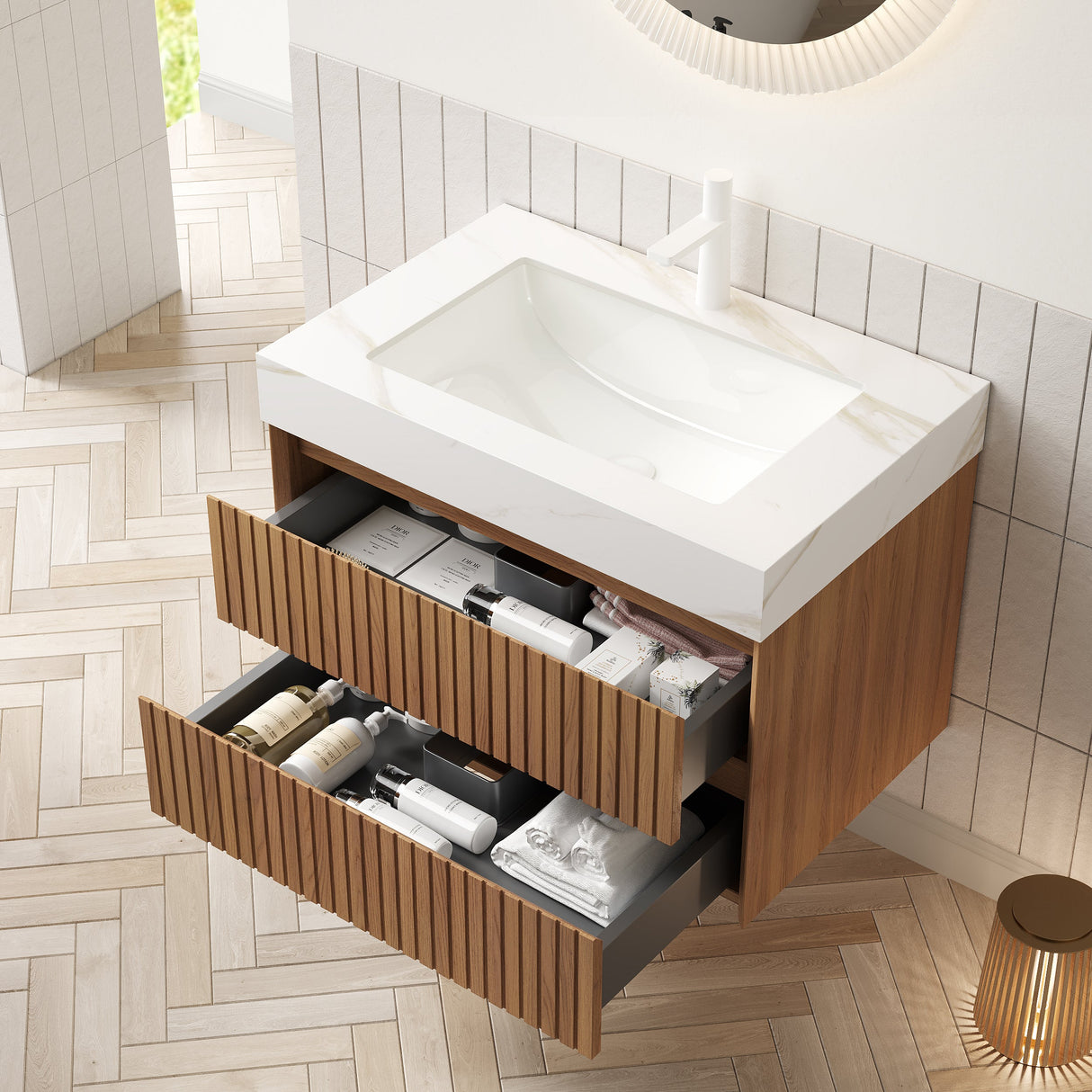 Tilley 30" Bathroom Vanity & Sink with 2 Drawers