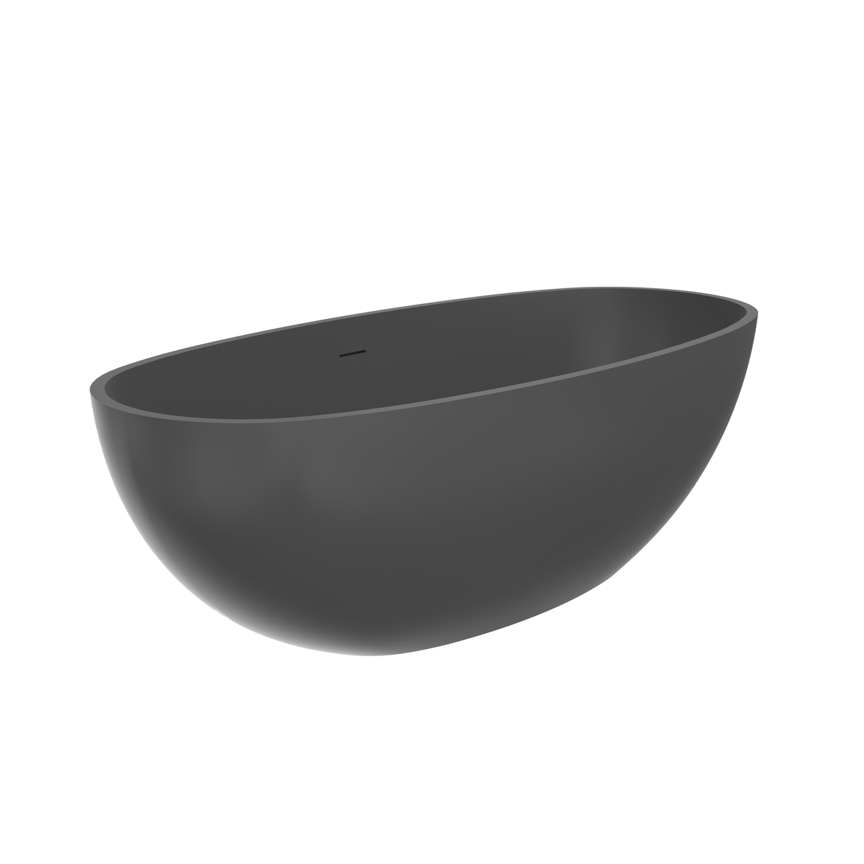 65.2 Inch Freestanding Solid Surface Soaking Bathtub