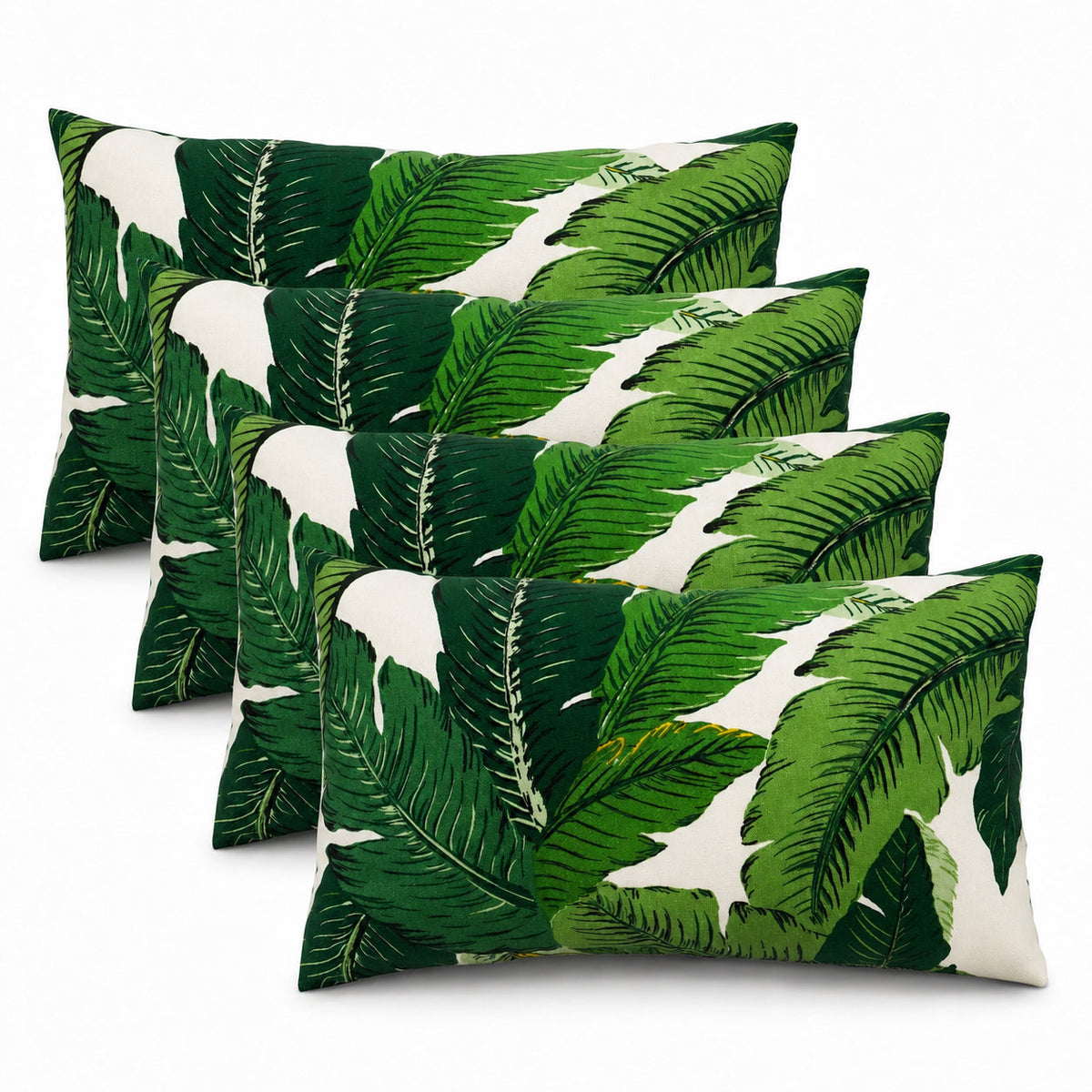 4 Pack Outdoor Lumbar Pillow with Inserts
