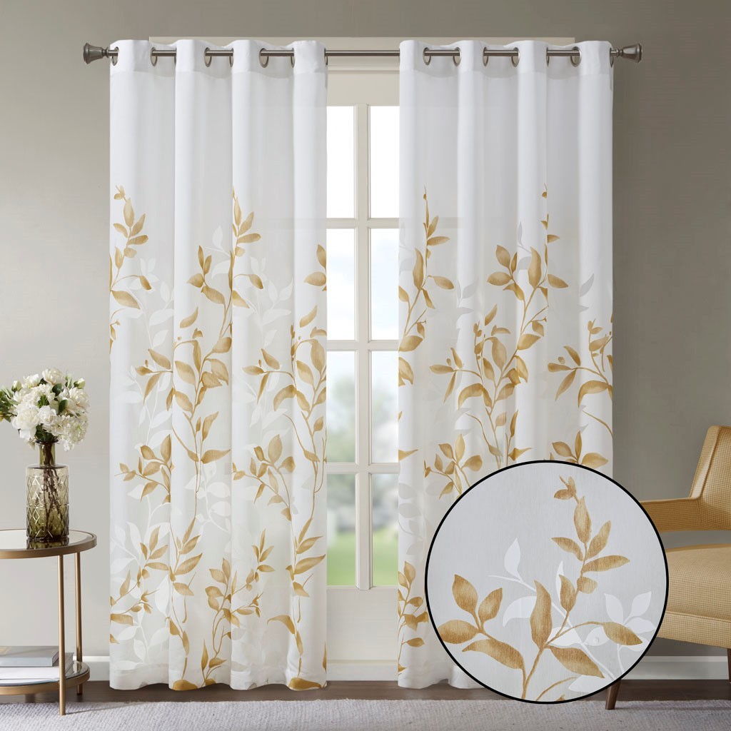 Burnout Printed Curtain Panel (Single Panel)