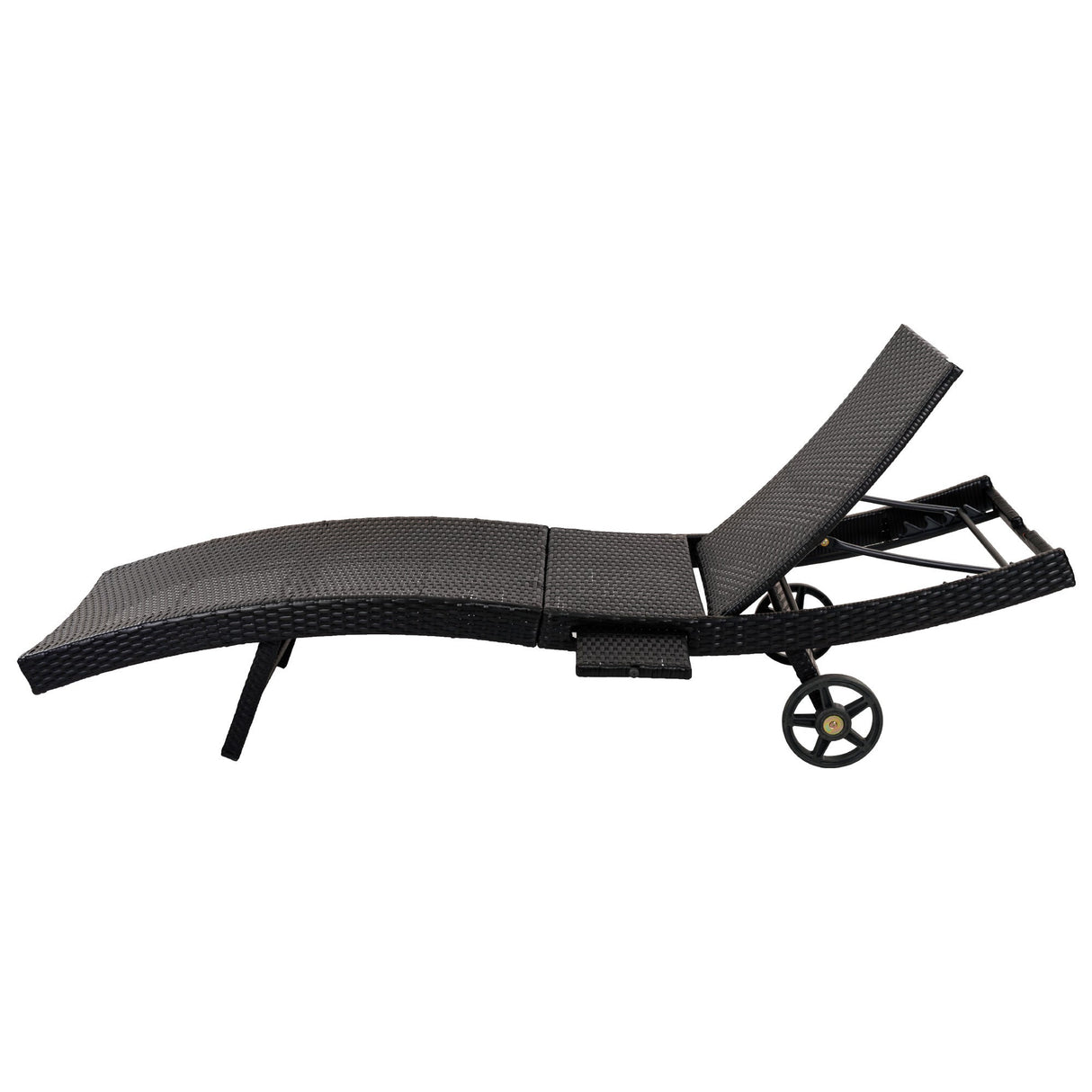 K&K 80'' Patio Wicker Chaise Lounge Chairs Set of 2