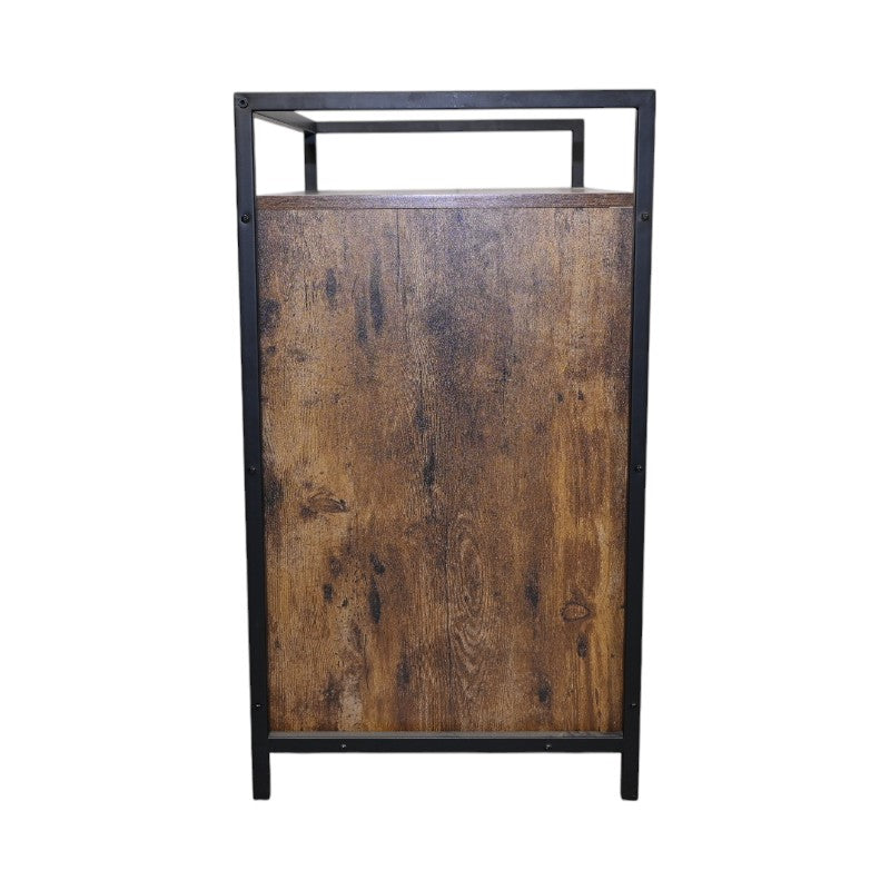 Rustic Cat House with Built-In Scratching Mat - Rustic Brown