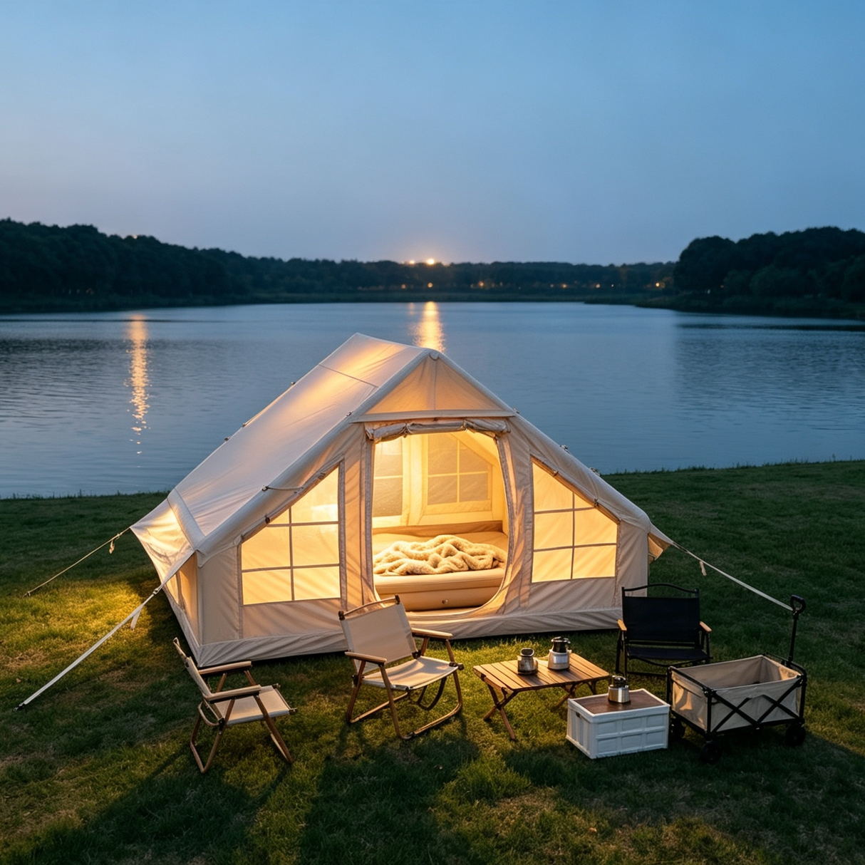 6.3m² Inflatable Camping Tent