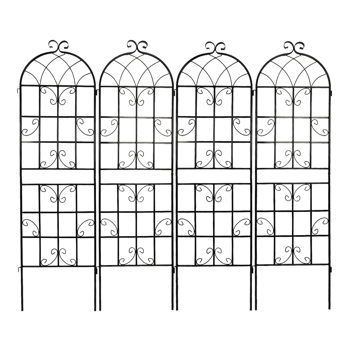 Metal Garden Rustproof Trellis For Climbing Plants Outdoor Flower Support