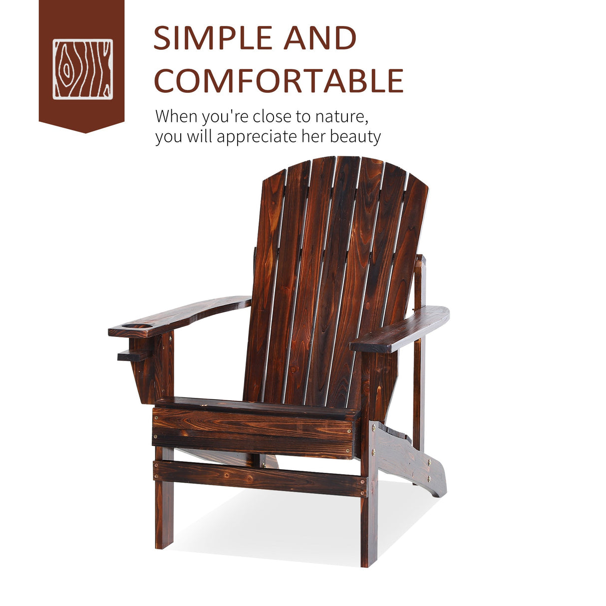 Outsunny Wooden Adirondack Chair