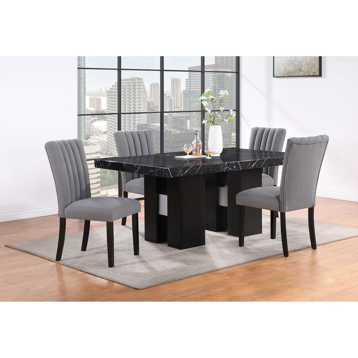 Jhoanna - Dining Table - Black