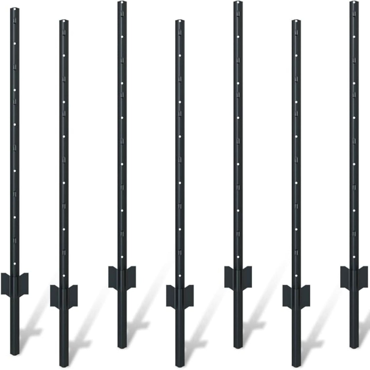 4 Foot U-Shaped Metal Garden Fence Posts Set For Wire Fencing
