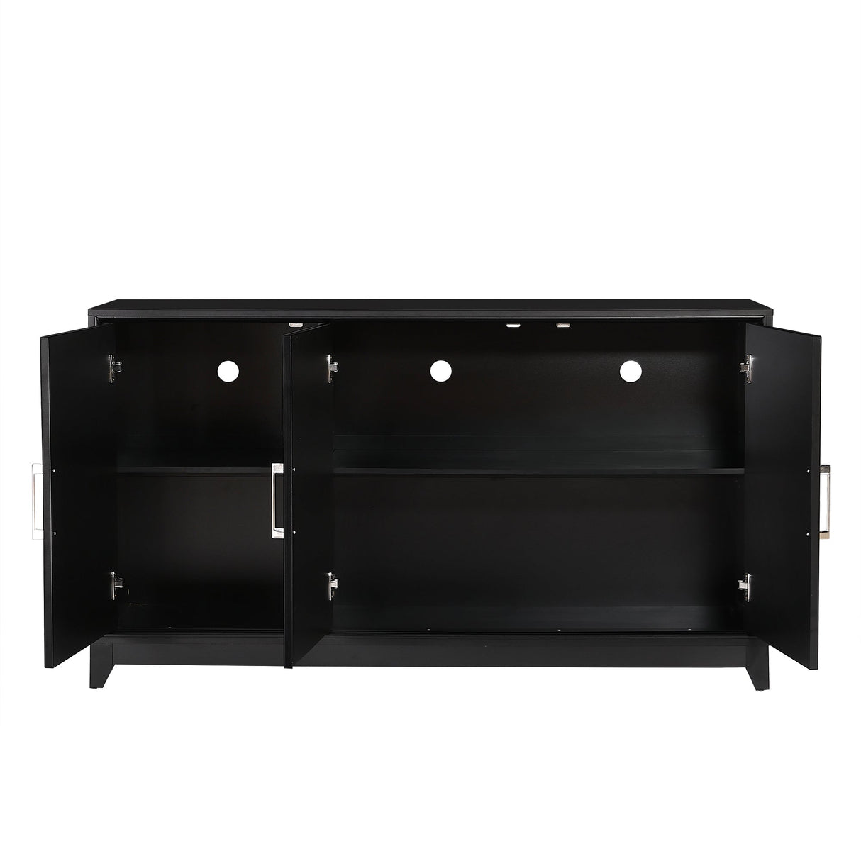 TV Stand for TVs up to 65 Inches, Modern Entertainment Center Media Console Cabinet with 2 Spacious Storage Space,