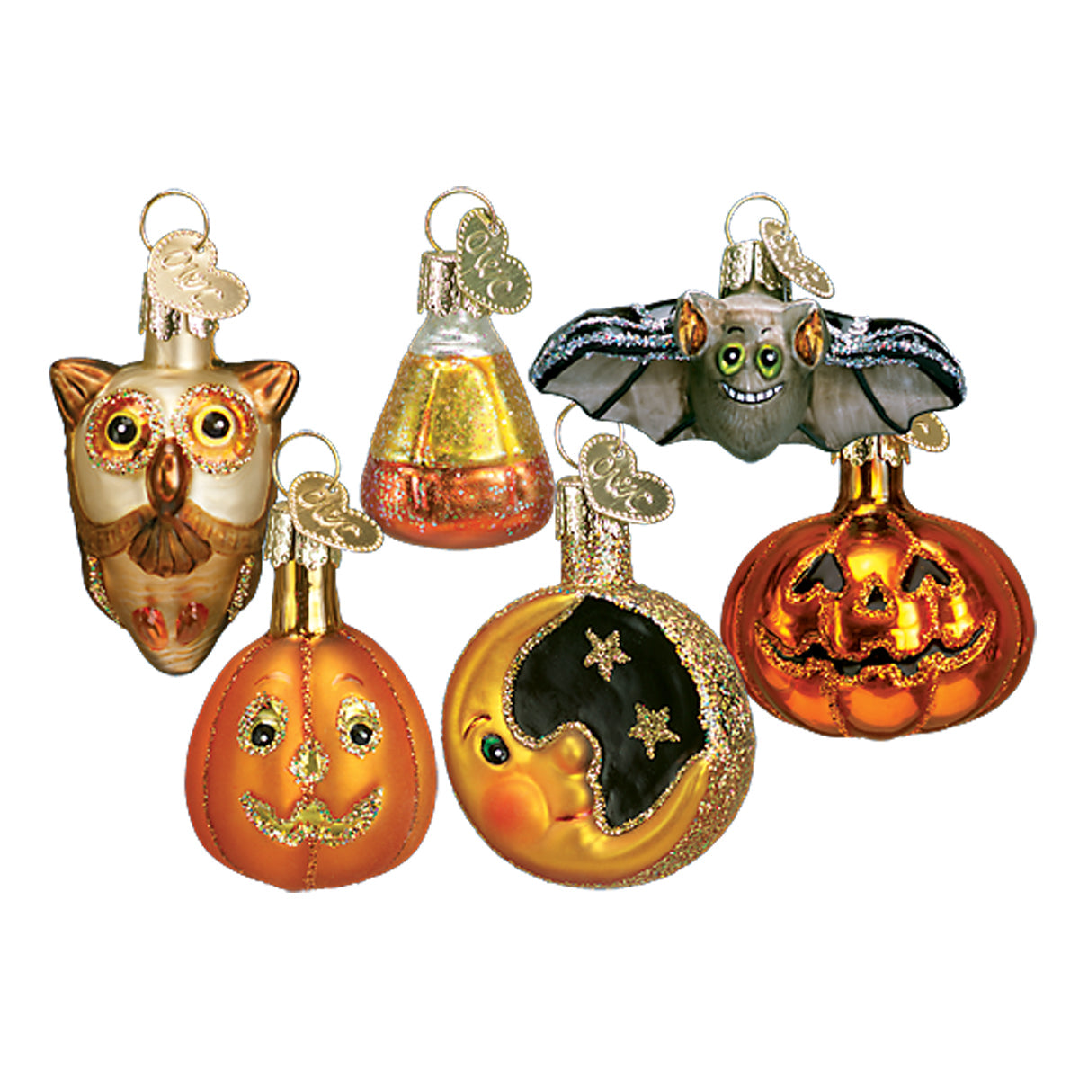 Mini Halloween Assortment 12-Piece Miniature Ornaments Set